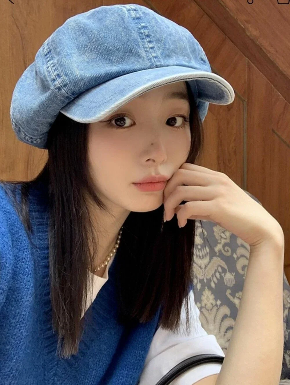 Newsboy Denim Hat Cara Park